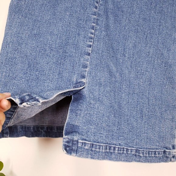 Blue Jeans Skirt Small Denim Short Mini Casual Stretch Pencil Y2K Jaclyn Smith - Picture 5 of 9